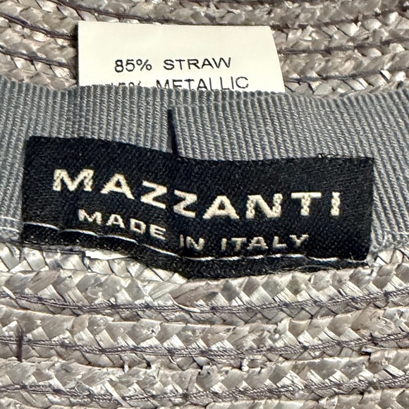Fratelli Mazzanti Made In Italy Silver and Gold Straw Wide-Brimmed Sun Hat main image 4